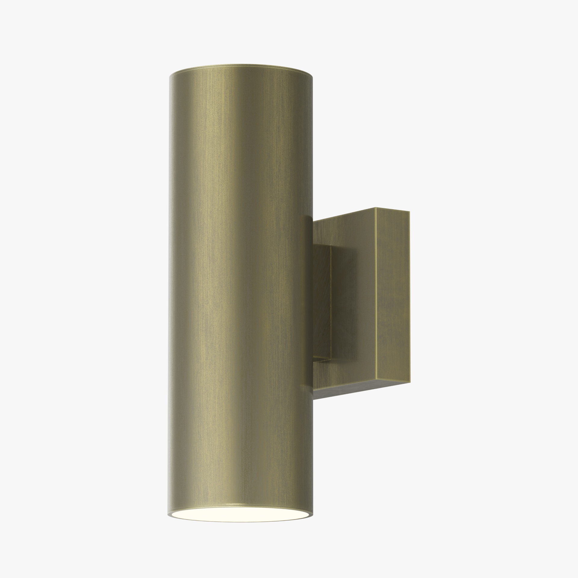 Modern Polished Copper Cylinder Outdoor Wall Sconce Glowlings 2-Light 