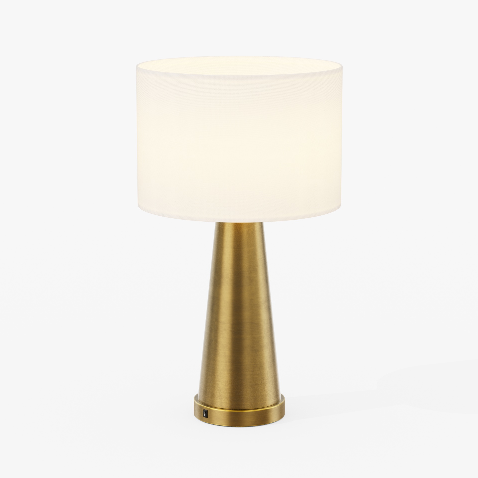 Vintage Frosted Gold With Lucite Table Lamp