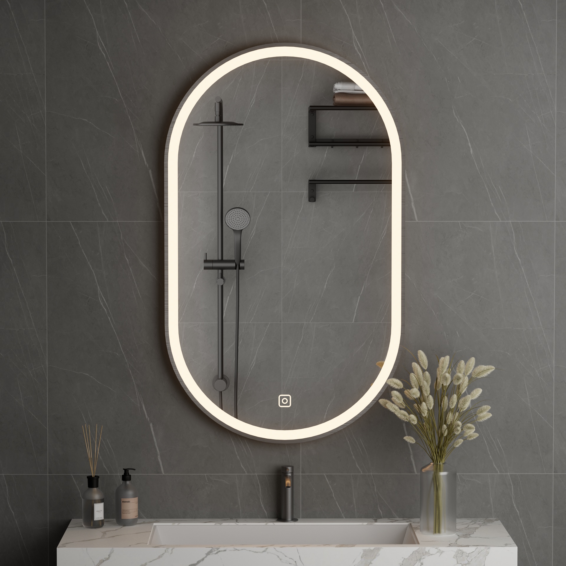 Oval Lighted Vanity Mirror– LED Anti-Fog Mirrors for Modern Bathrooms