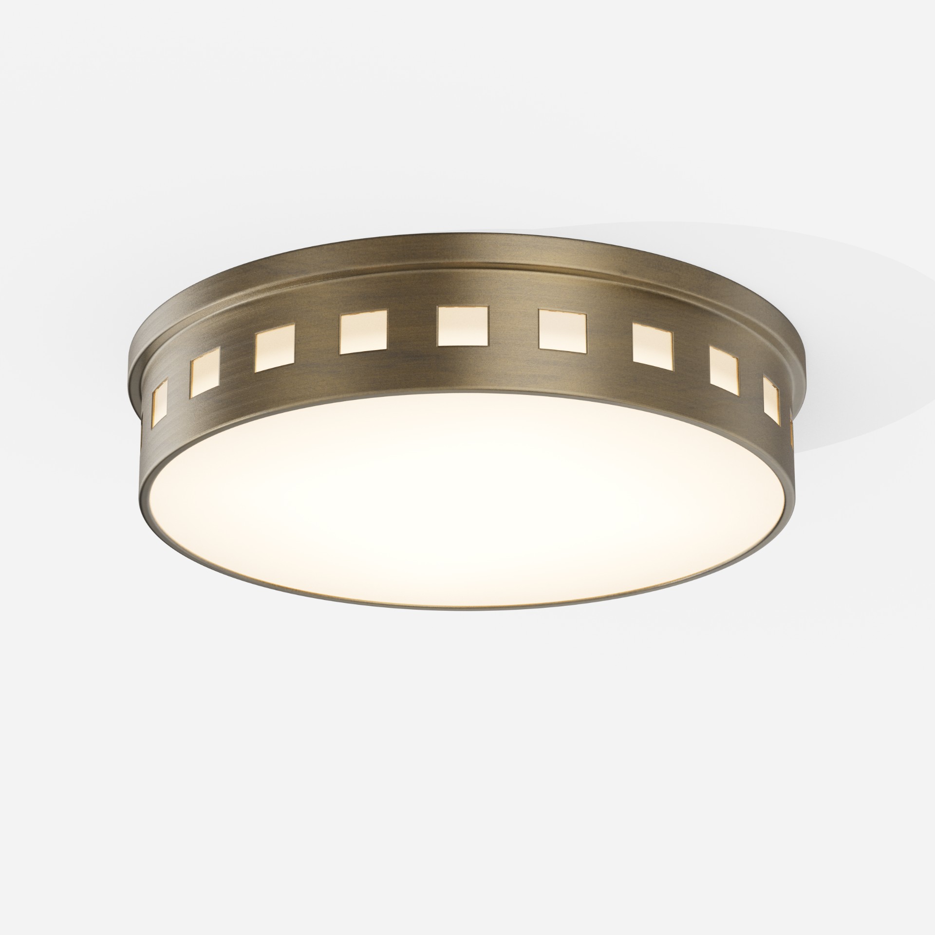 Foggy Brushed Integrated LED Flush Mount Light