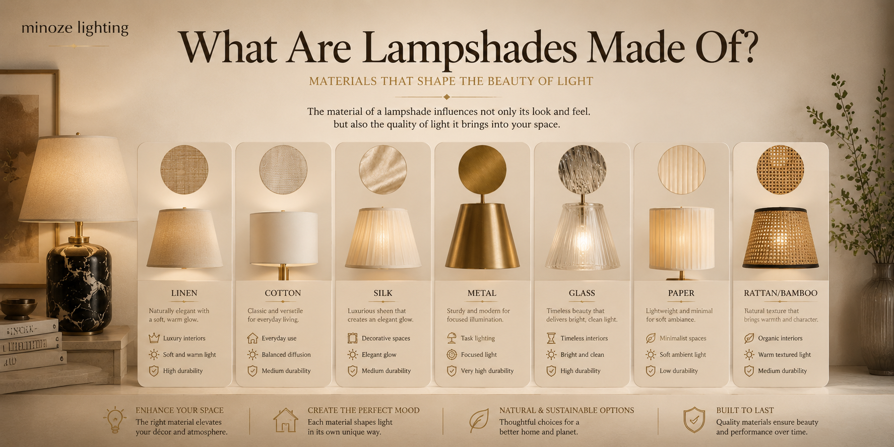 What Are Lampshades Made Of? A Complete Guide to Lampshade Materials