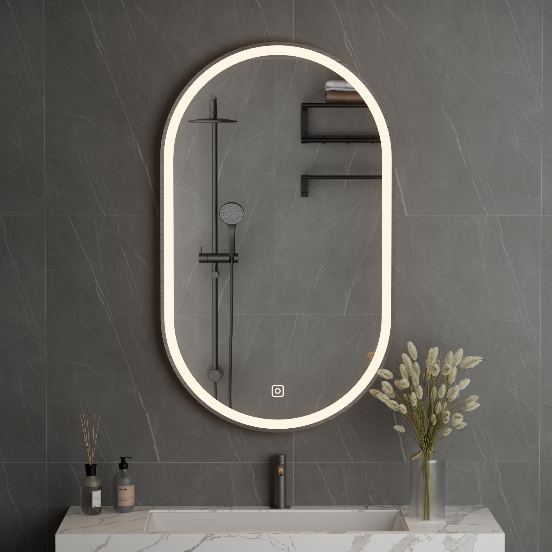 Oval Lighted Vanity Mirror– LED Anti-Fog Mirrors for Modern Bathrooms