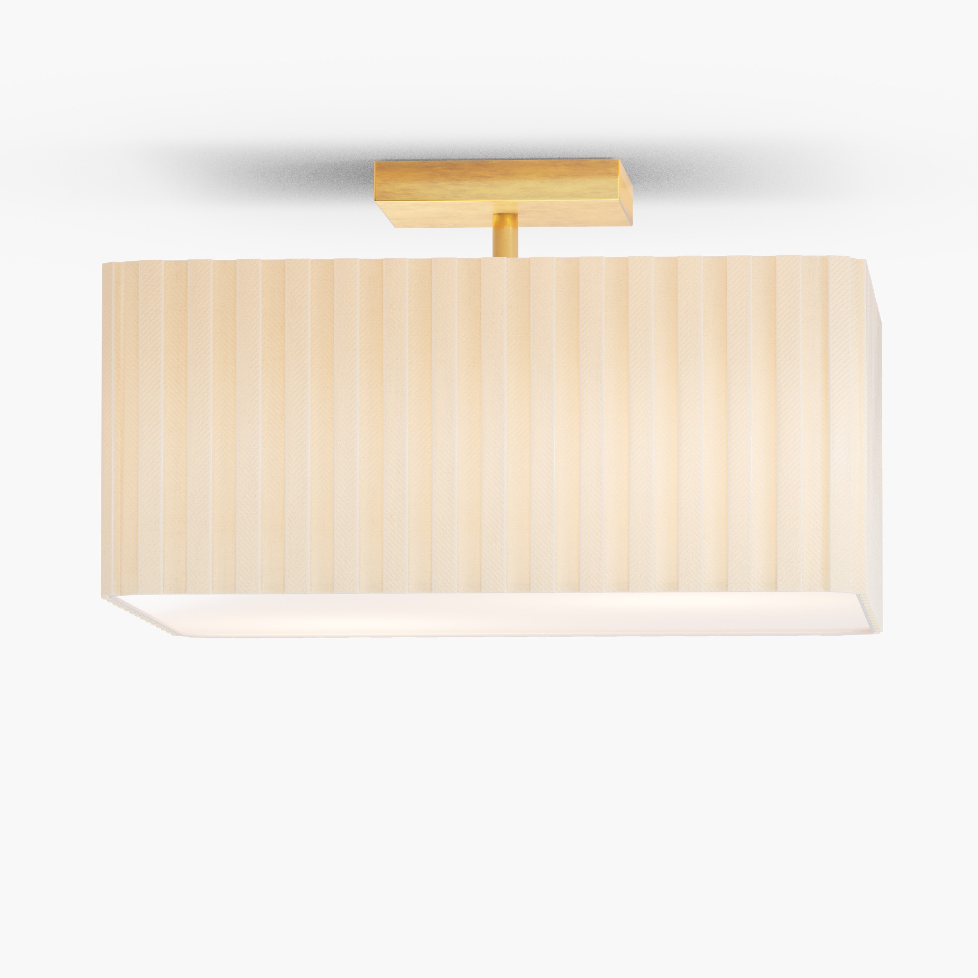 Hospitality Channeled Linen Flush Mount