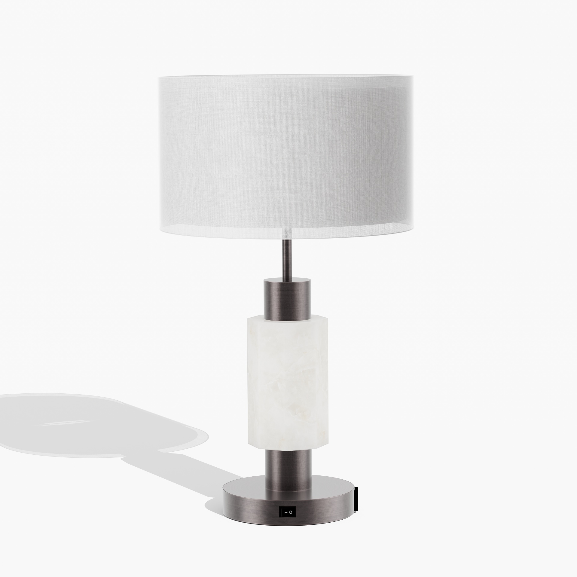Marble Brass Hotel Guest Room Table Lamp
