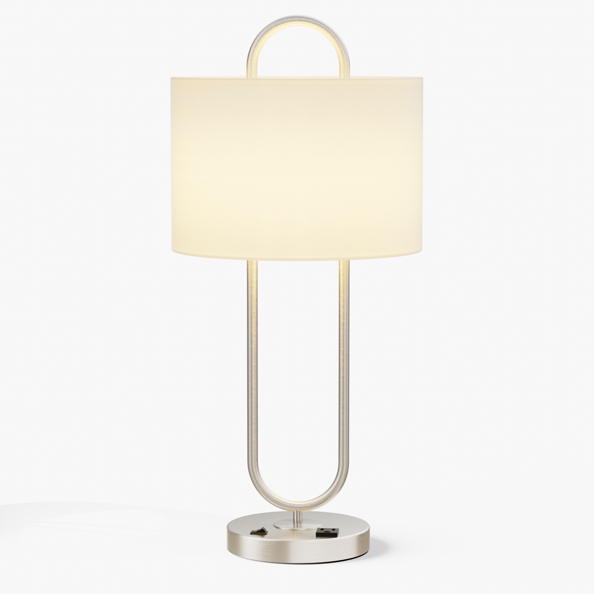 U-Shaped Brass Table Lamp