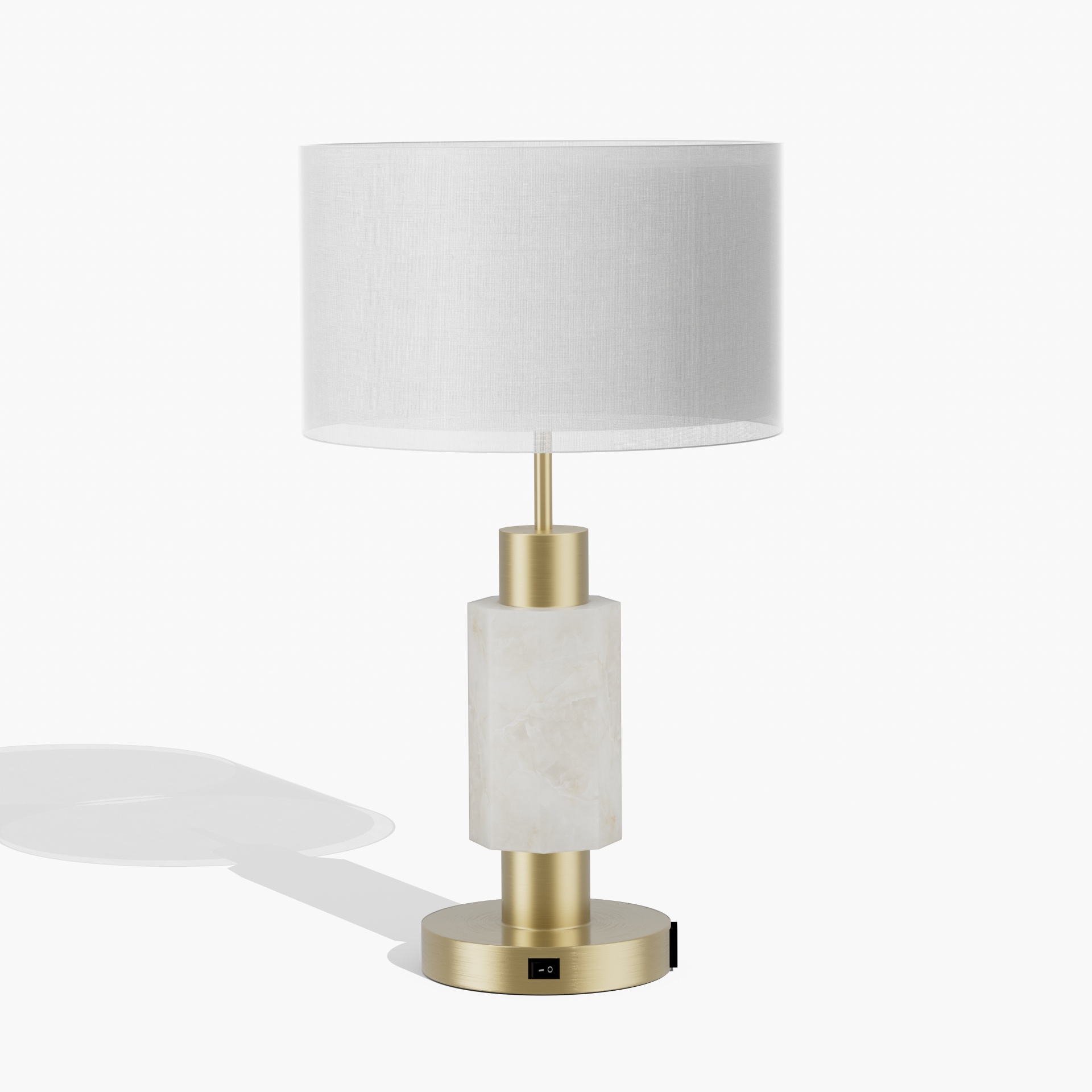 Marble Brass Hotel Guest Room Table Lamp