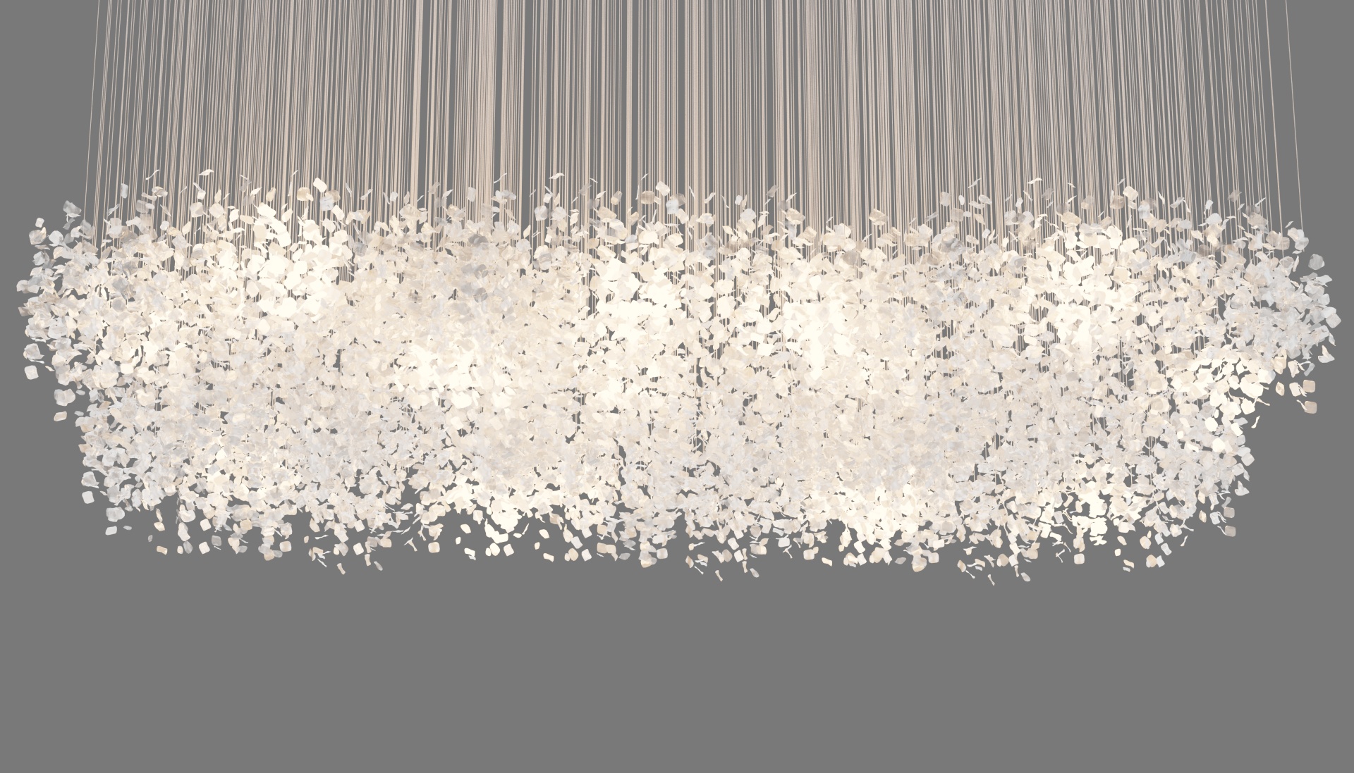 Floating Glass Leaf Chandelier