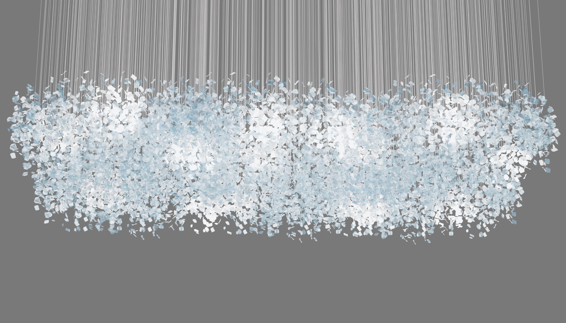 Floating Glass Leaf Chandelier